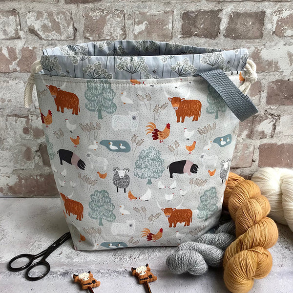 Highland Cow Farm Project Bag