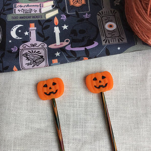 Pumpkin Knitting Needle Stoppers